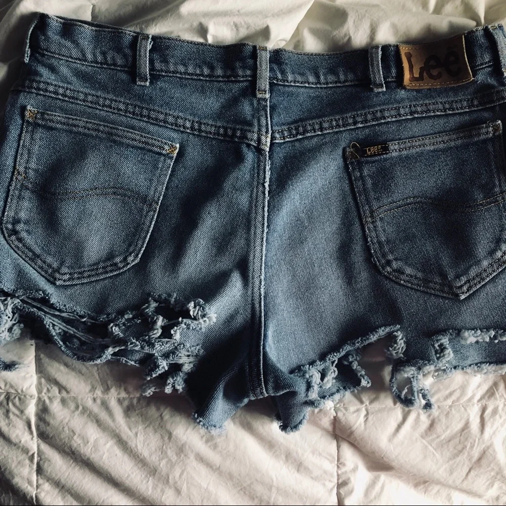 Lee hand-made distressed shorts